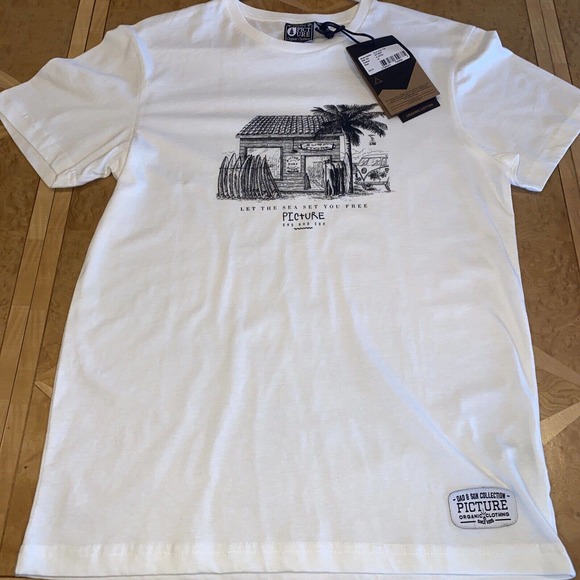 NWT!! Picture Organic Men's Surf Club Short Sleeve T Shirt Size Medium - Picture 4 of 7